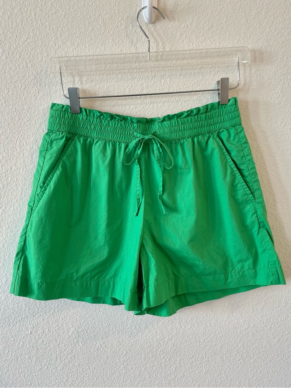 Loft Kelly Green Cotton Drawstring Shorts